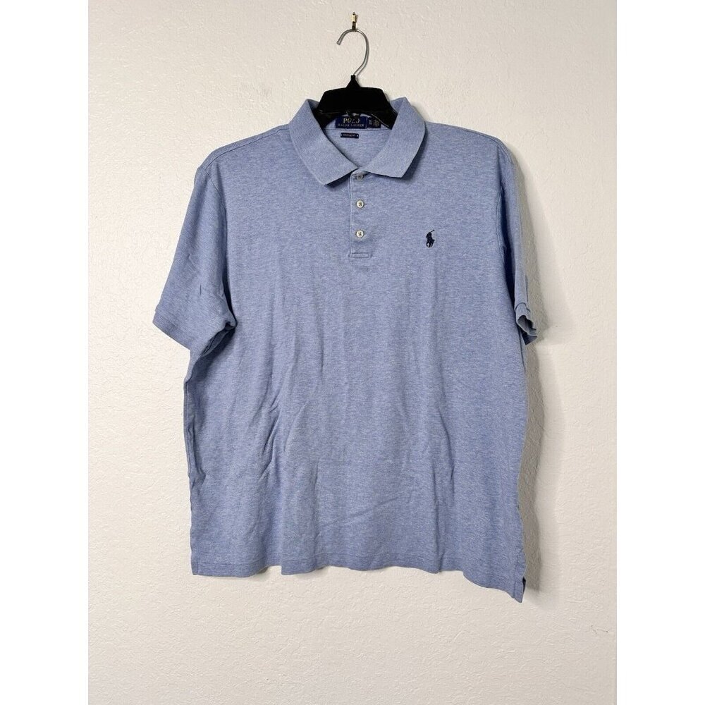 Polo Ralph Lauren Polo Shirt Short Sleeve Size XL Light Blue Classic Fit Logo